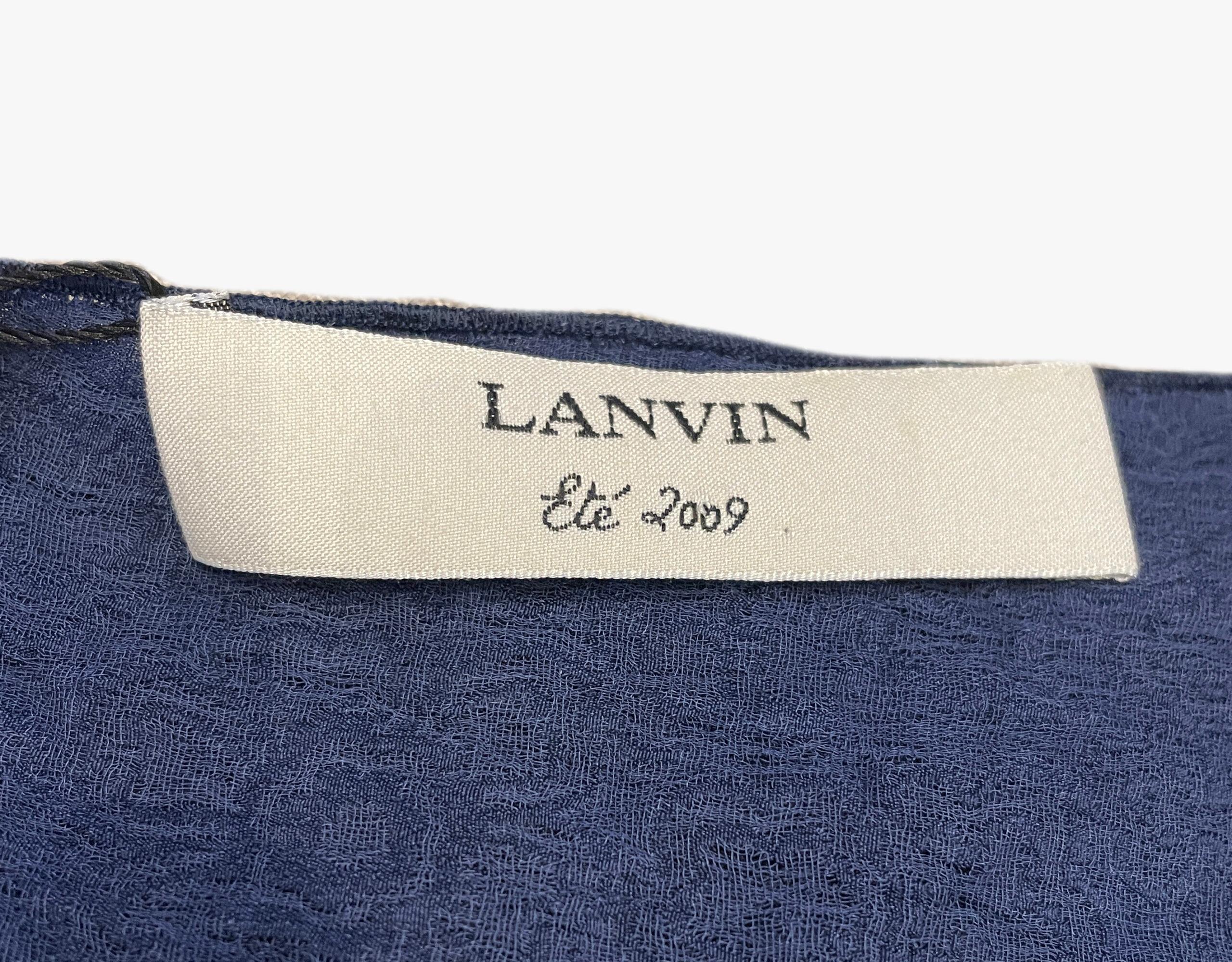 Lanvin - Robe sans bretelles en soie, 2009 en vente 1