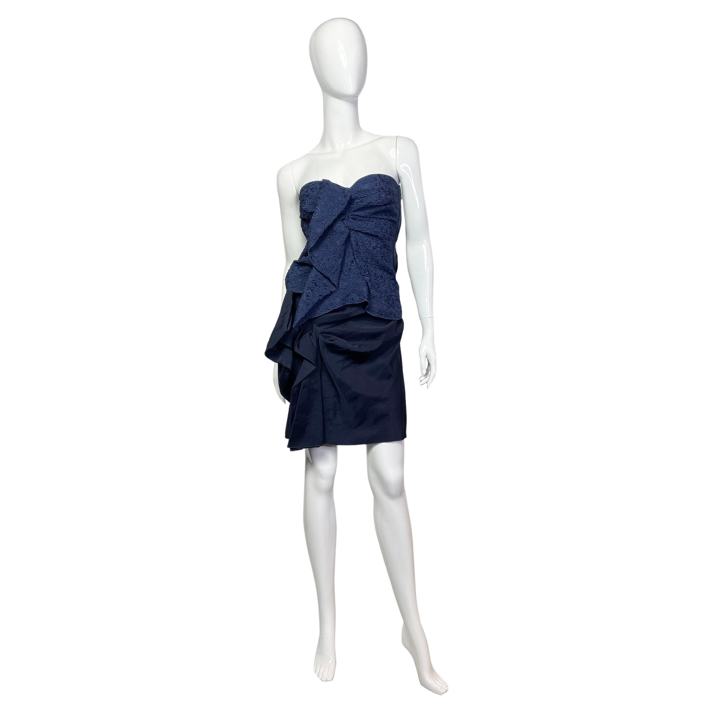 Lanvin Strapless Silk Dress, 2009 For Sale