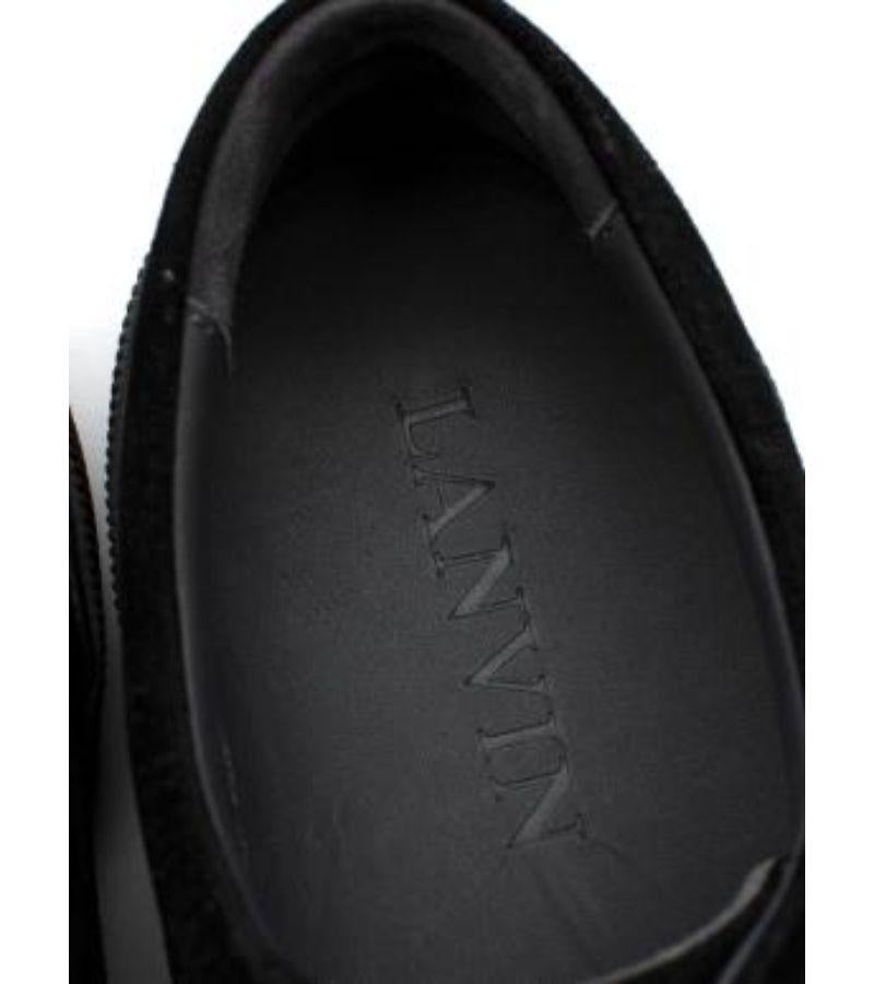 Lanvin Suede Black Low-Top Sneakers For Sale 2