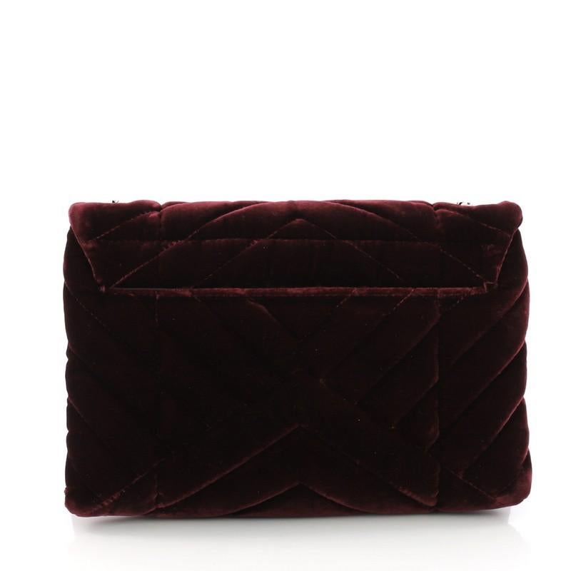 Lanvin Sugar Flap Shoulder Bag Quilted Velvet Mini In Good Condition In NY, NY