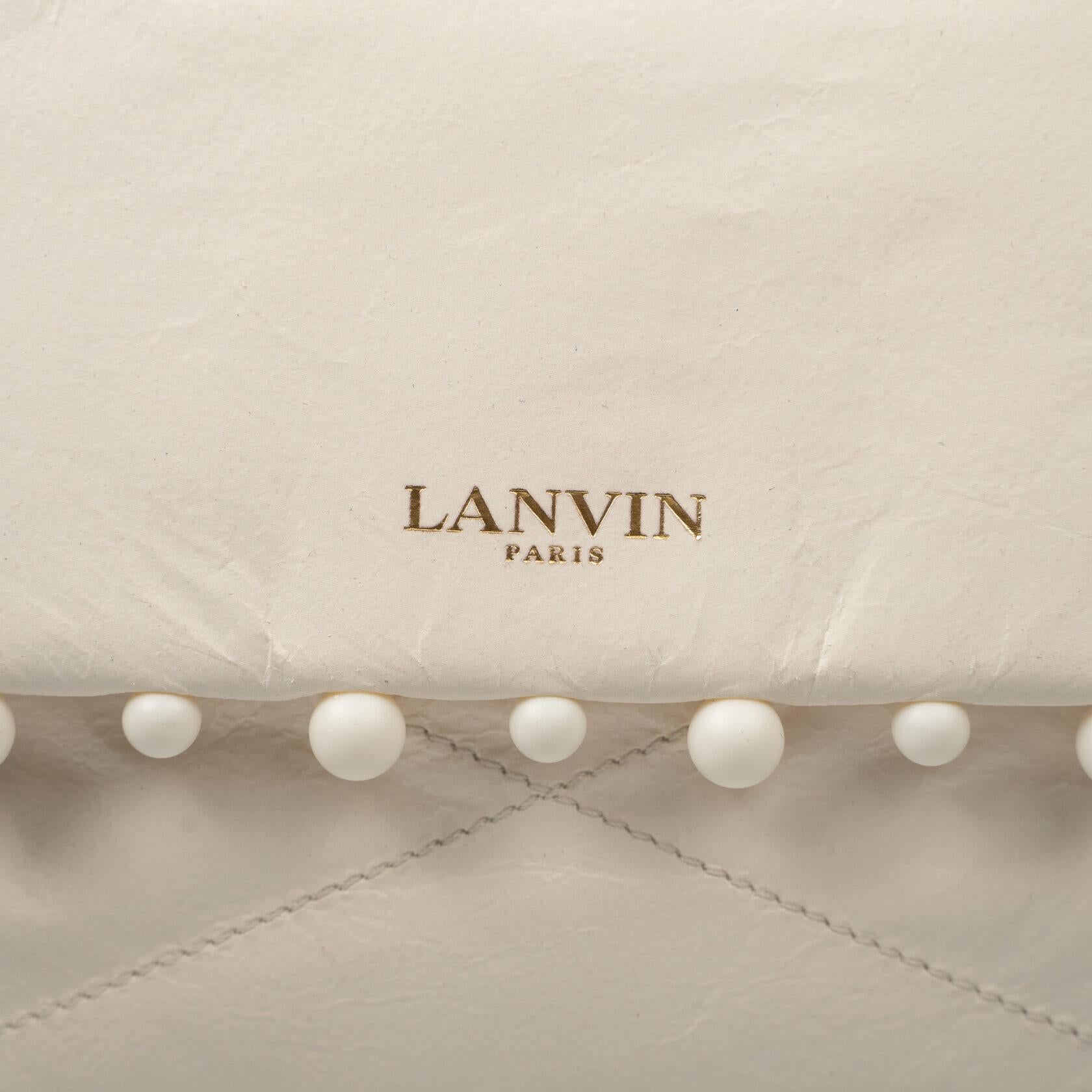 Lanvin Sugar Hand Bag White For Sale 5