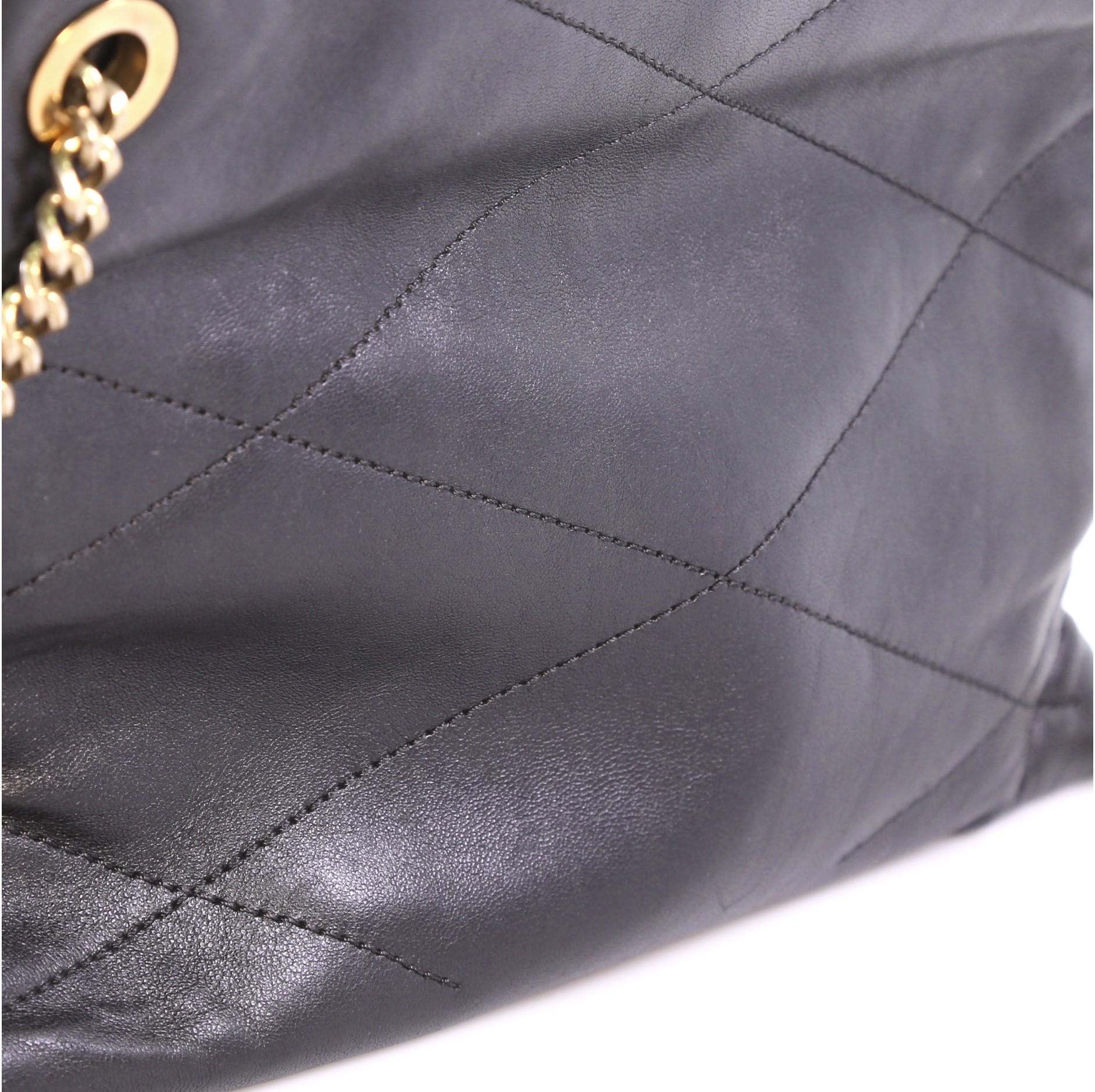 Black Lanvin Sugar Shoulder Bag Quilted Leather Small