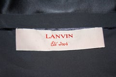 Lanvin Verano 2004 Falda Seda Gris