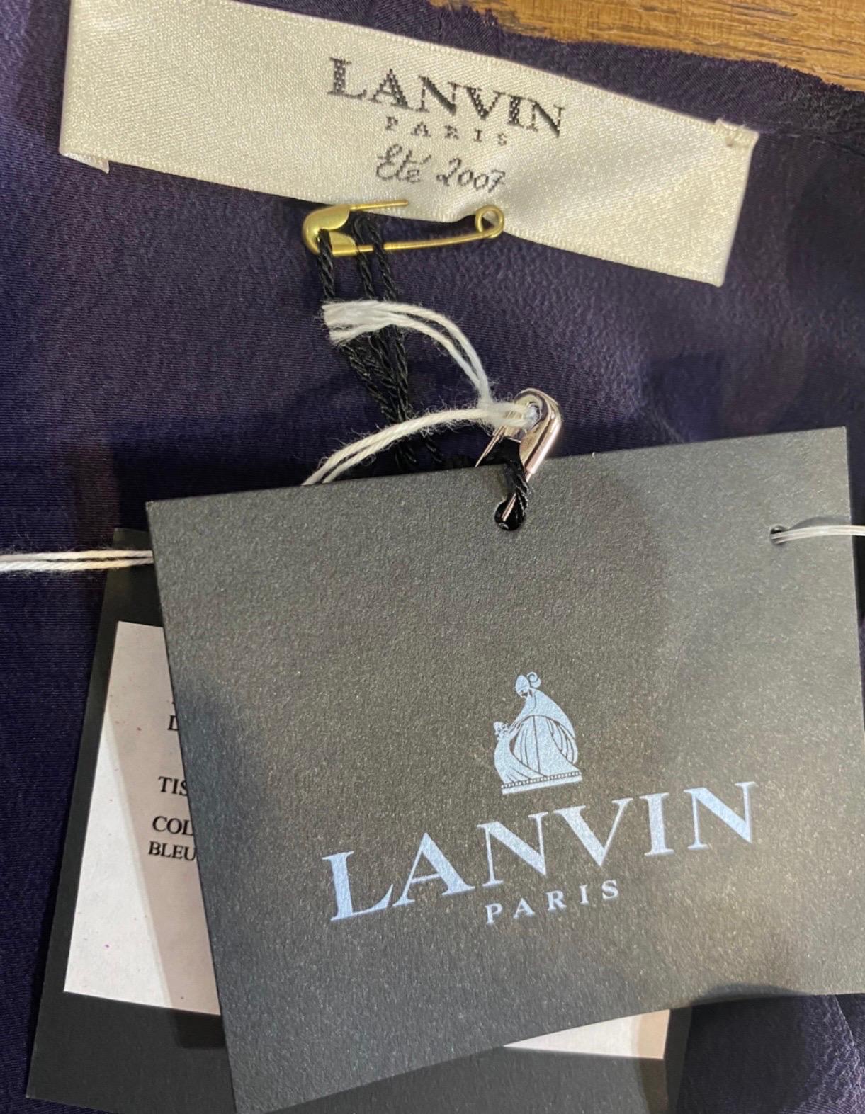 Women's or Men's Lanvin Summer 2007 washed silk violet Demi Dress For Sale