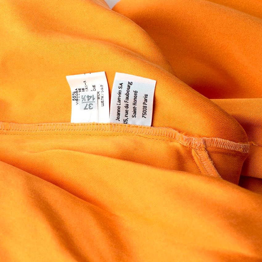 Lanvin Tangerine Silk Jersey Hoodie For Sale 3