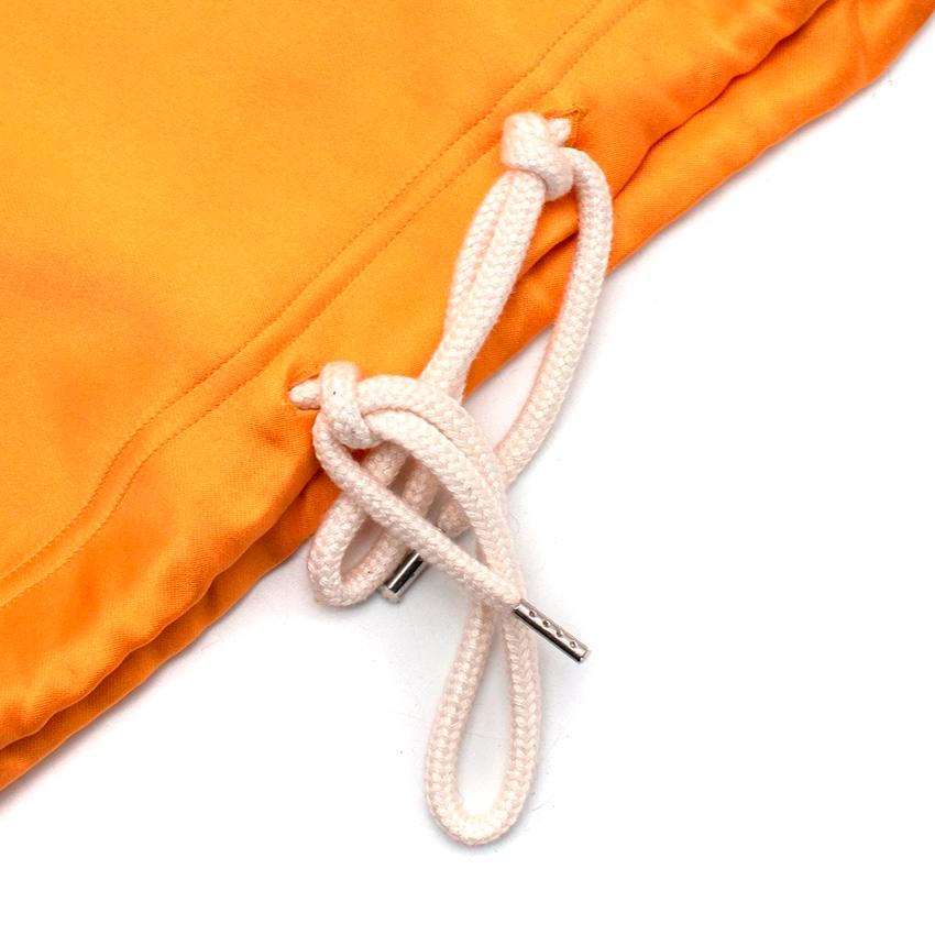 Lanvin Tangerine Silk Jersey Hoodie For Sale 1
