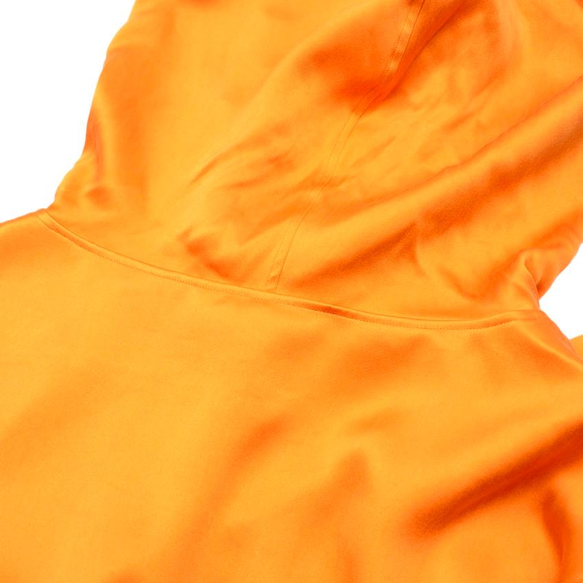 Lanvin Tangerine Silk Jersey Hoodie For Sale 2