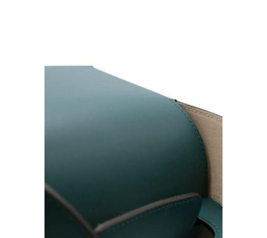 Borsa Tote Happy Box Logo in pelle verde acqua di Lanvin in vendita 1