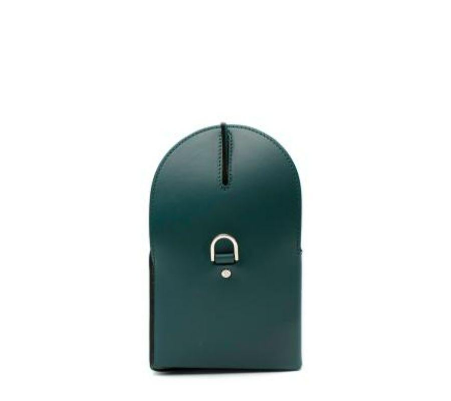 Borsa Tote Happy Box Logo in pelle verde acqua di Lanvin in vendita 2