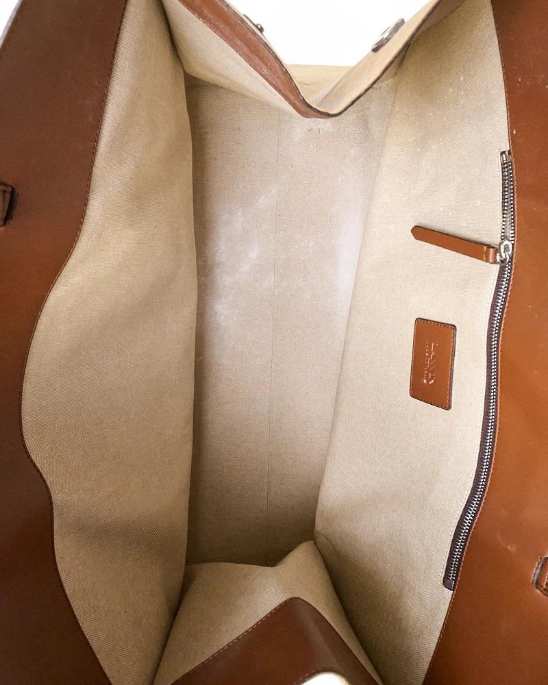 Lanvin Tote Cabas Kraft Medium Braun im Angebot 7