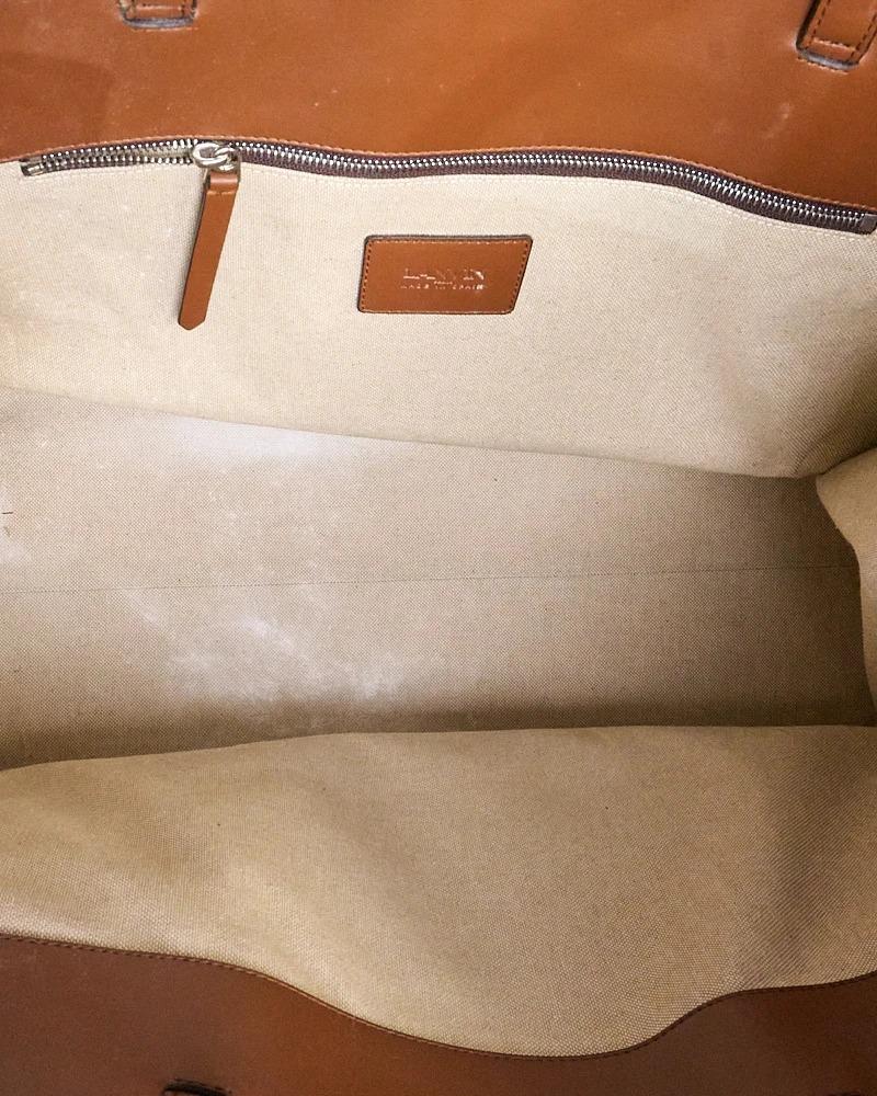 Lanvin Tote Cabas Kraft Medium Braun im Angebot 8