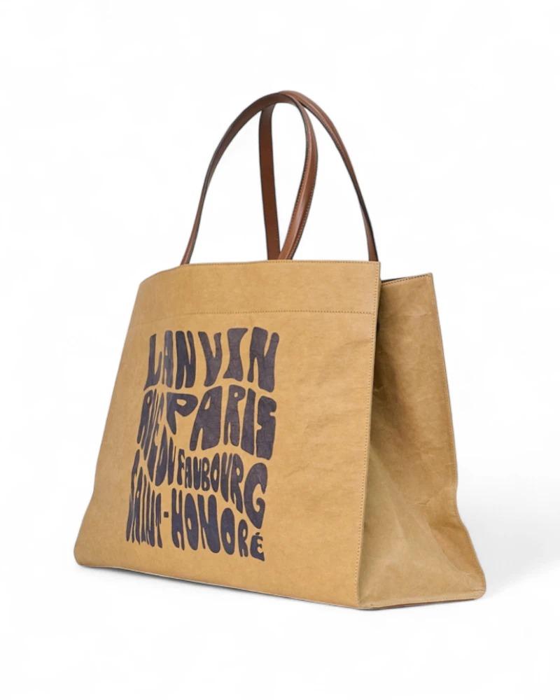 Lanvin Tote Cabas Kraft Medium Braun (Brown) im Angebot