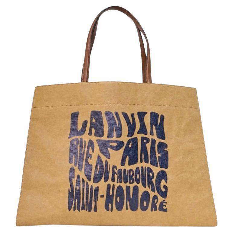 Lanvin Tote Cabas Kraft Medium Braun im Angebot