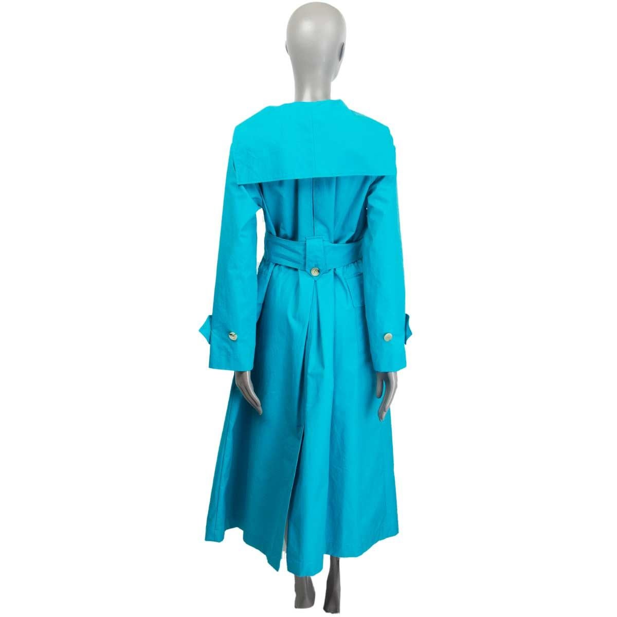 turquoise long coat