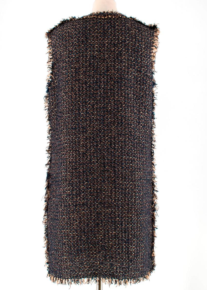 Lanvin Tweed ärmelloses Etuikleid - Größe Small (Schwarz) im Angebot