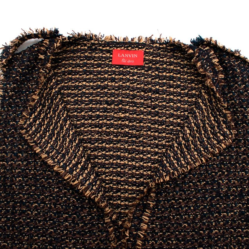 Lanvin Tweed ärmelloses Etuikleid - Größe Small im Zustand „Hervorragend“ im Angebot in London, GB