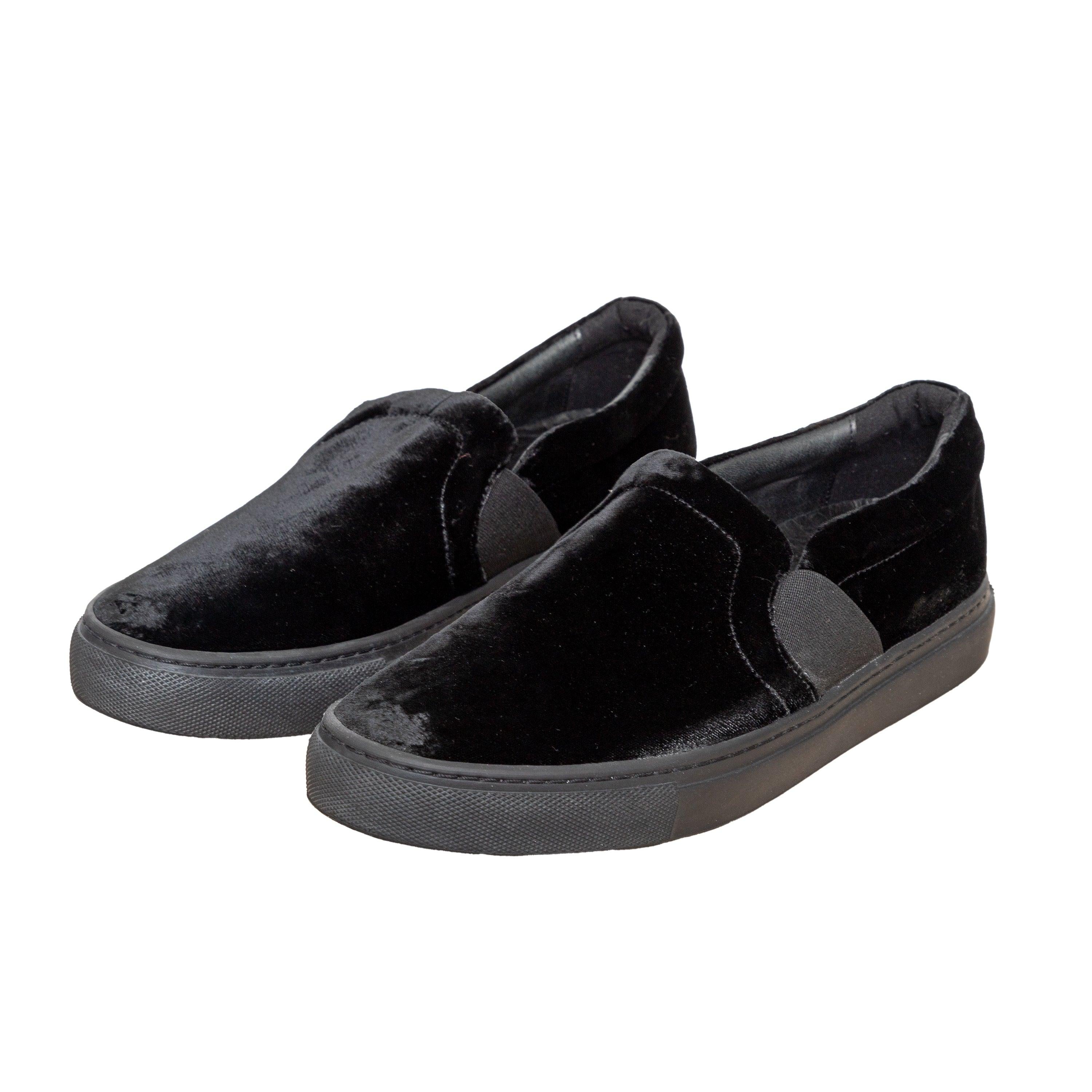 Lanvin Velvet Slip-on Sneakers - '10s In Excellent Condition For Sale In Milano, IT