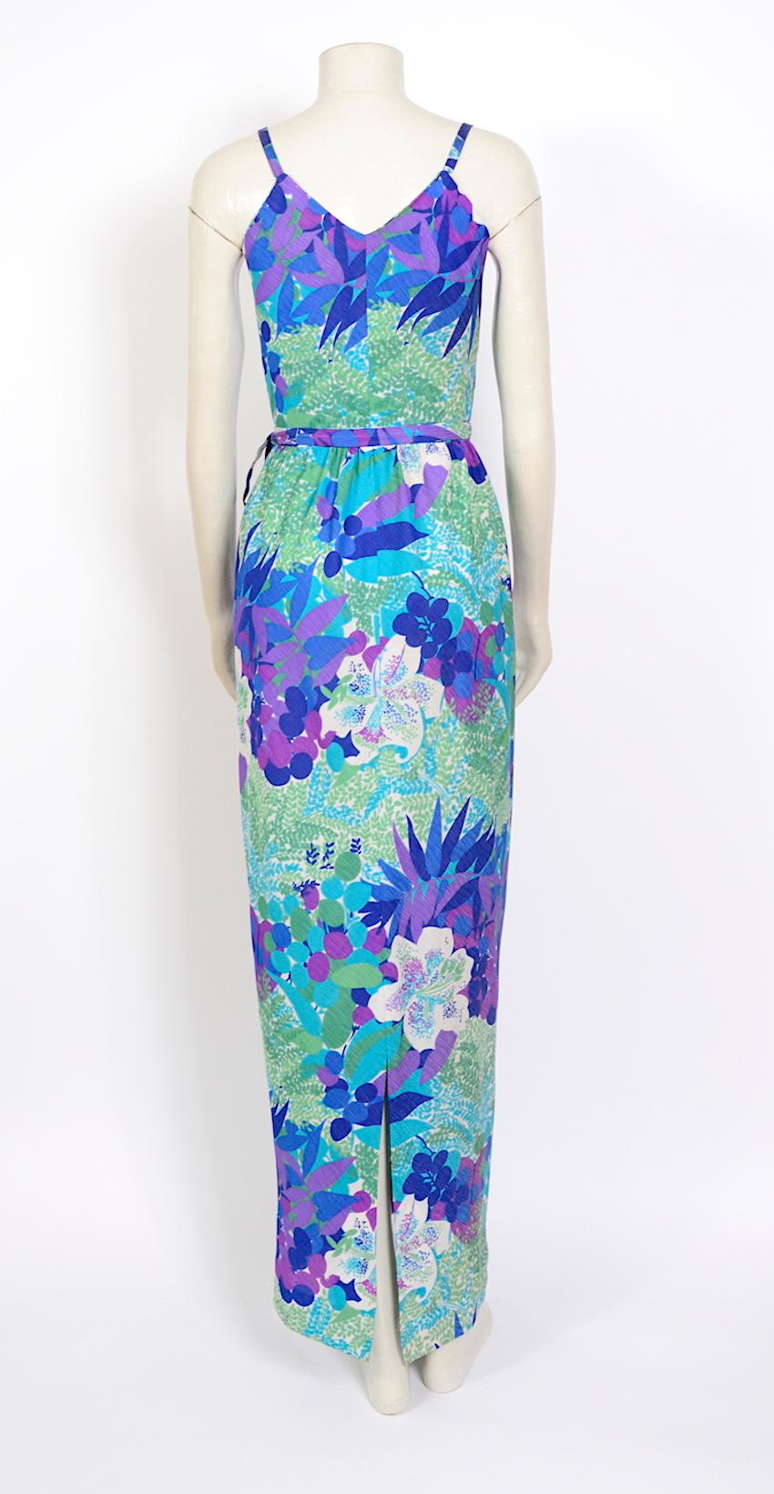 Lanvin vintage 1970s spring summer flower print wrap dress For Sale at ...