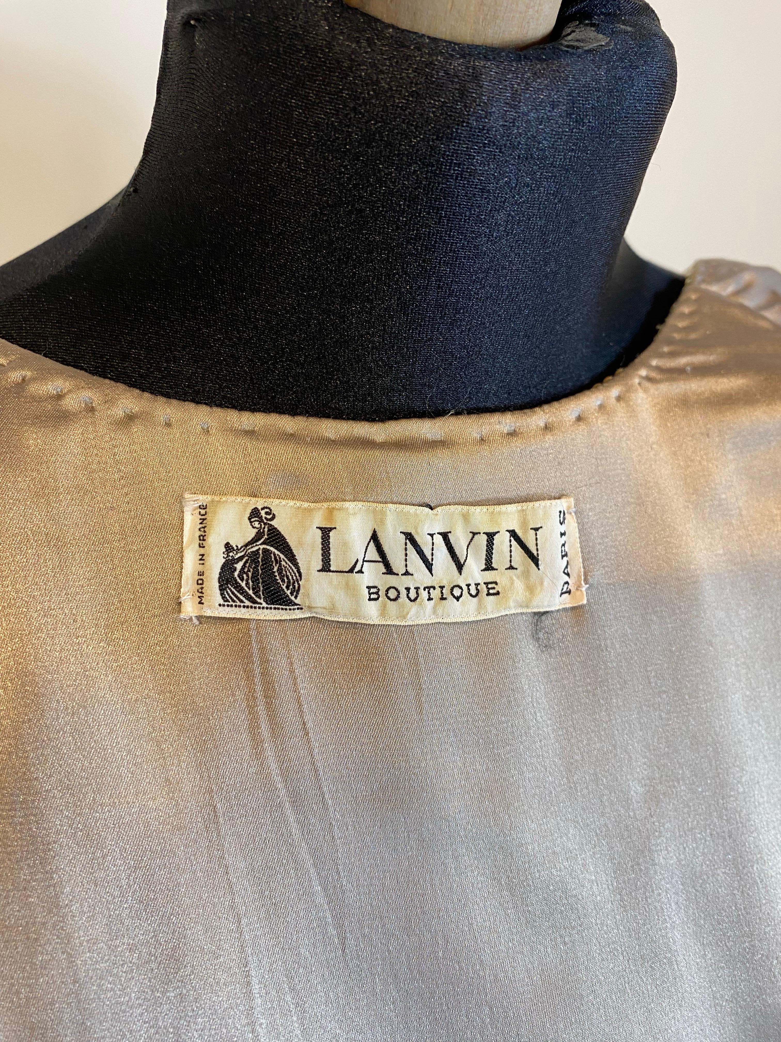Giacca vintage di Lanvin con piume e perle in vendita 6