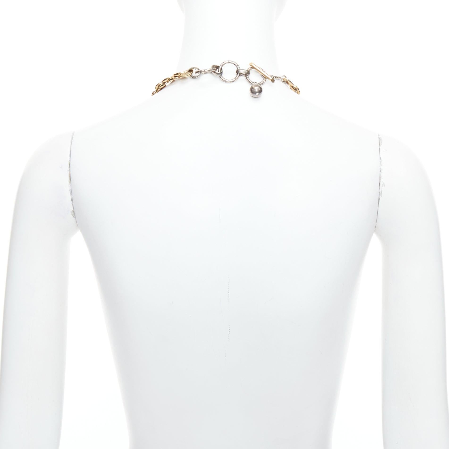 LANVIN Vintage gold multi chain hoop cuban loop necklace belt For Sale 1