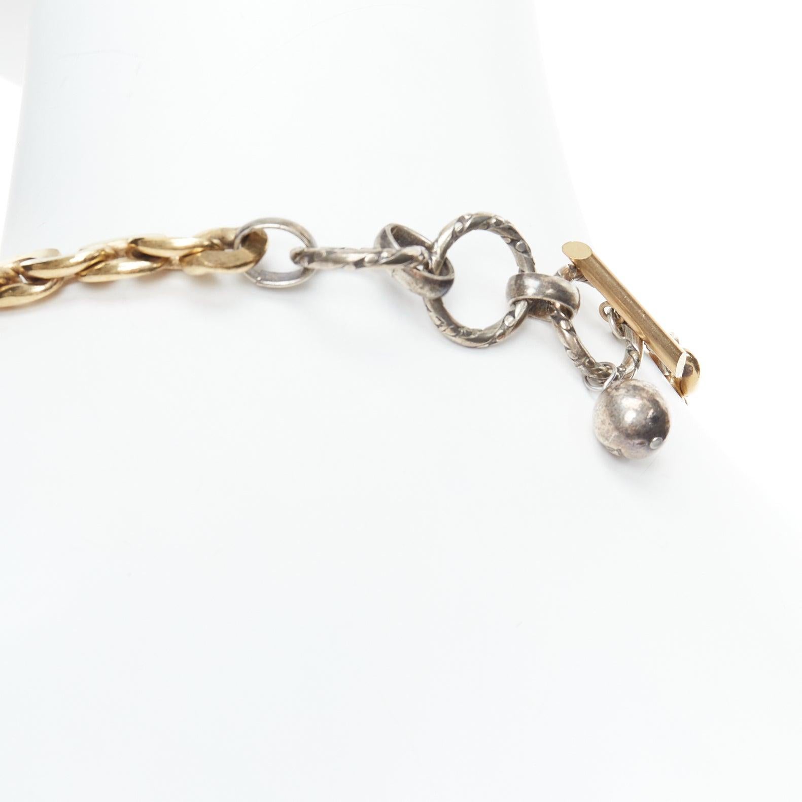 LANVIN Vintage gold multi chain hoop cuban loop necklace belt For Sale 3