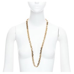 LANVIN Vintage gold multi chain hoop cuban loop necklace belt