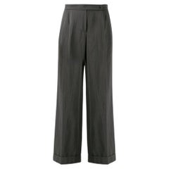 Lanvin Vintage grey wool 2000s wide leg trousers