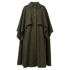 Mantella lunga in lana Lanvin Vintage - Muted Greene & Greene - Circa 1970s/1980s