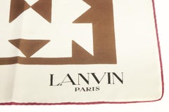Lanvin Vintage Silk Geometric Scarf