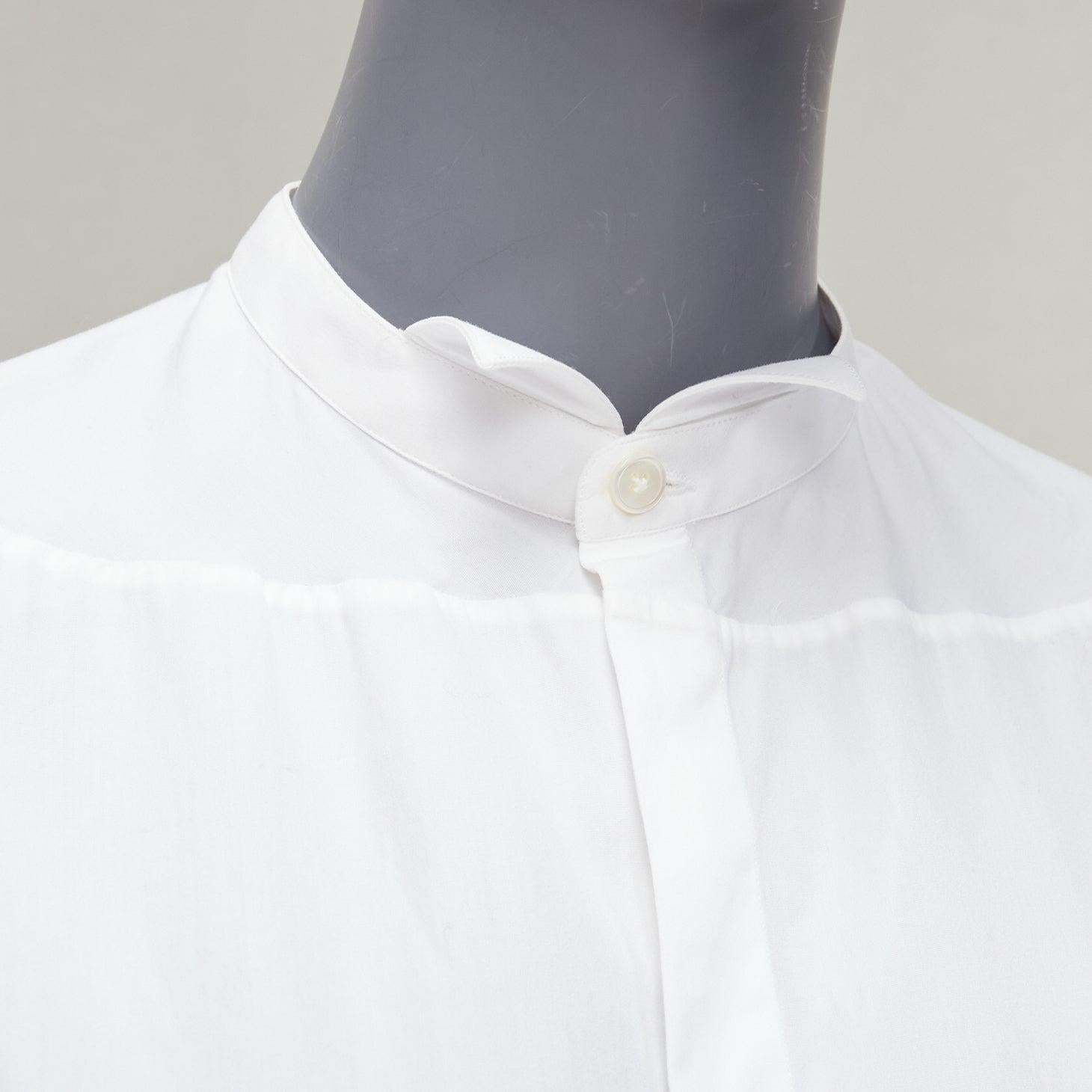 LANVIN white 100% cotton bow tie collar plain dress shirt EU37 XS
Reference: CNLE/A00296
Brand: Lanvin
Designer: Alber Elbaz
Material: Cotton
Color: White
Pattern: Solid
Closure: Button
Extra Details: Pointy collar.
Made in: