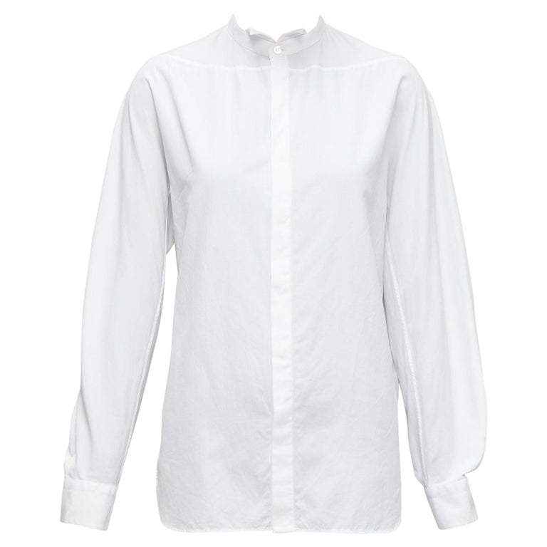 Coton Chemise A Noeud Yves Saint Laurent LANVIN Nœud Blanc 100