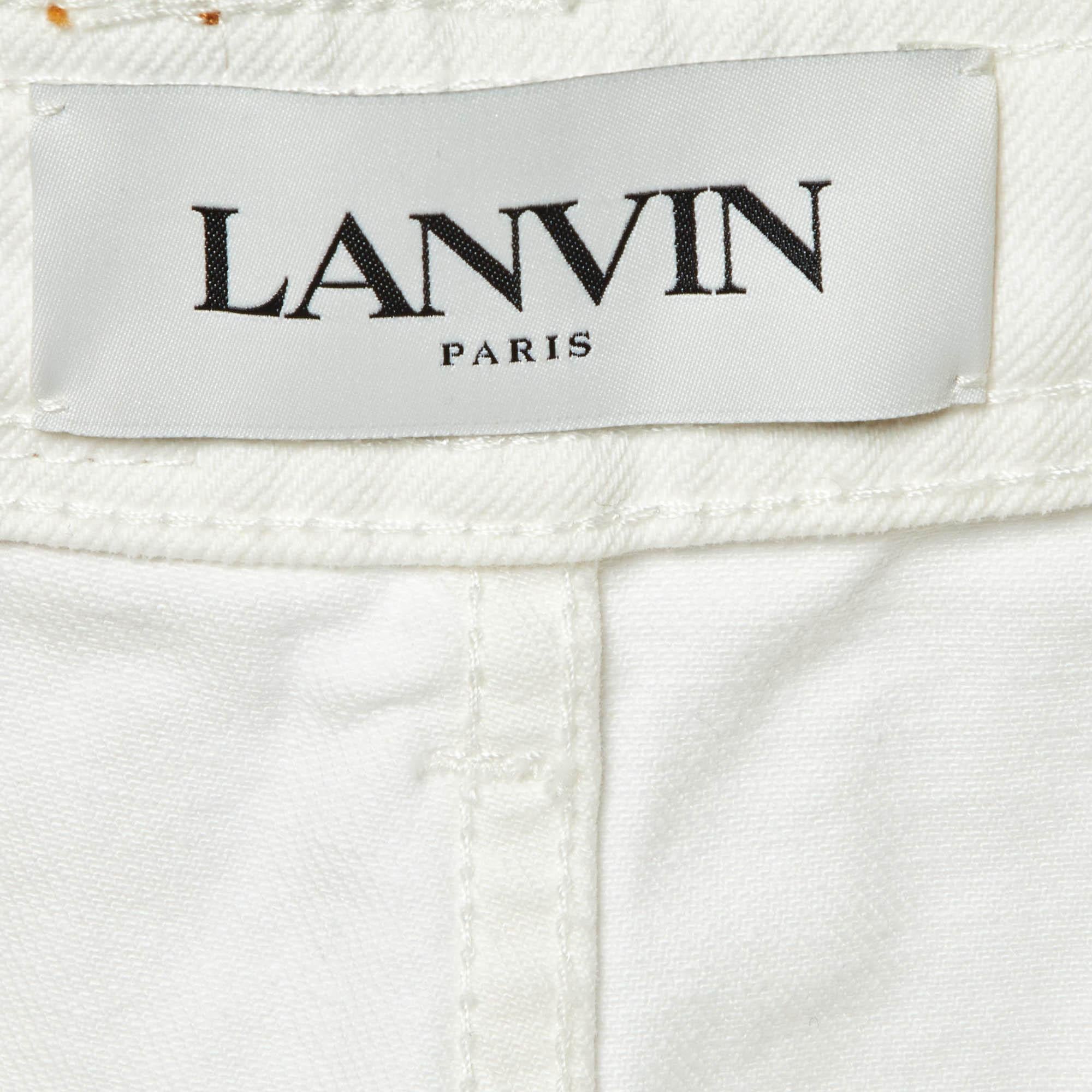 Women's Lanvin White Denim Jeans M Waist 28