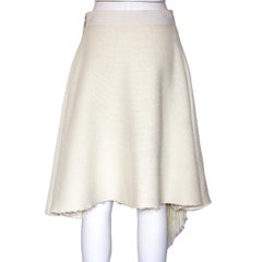 Jupe en laine blanche Lanvin, taille 36/40