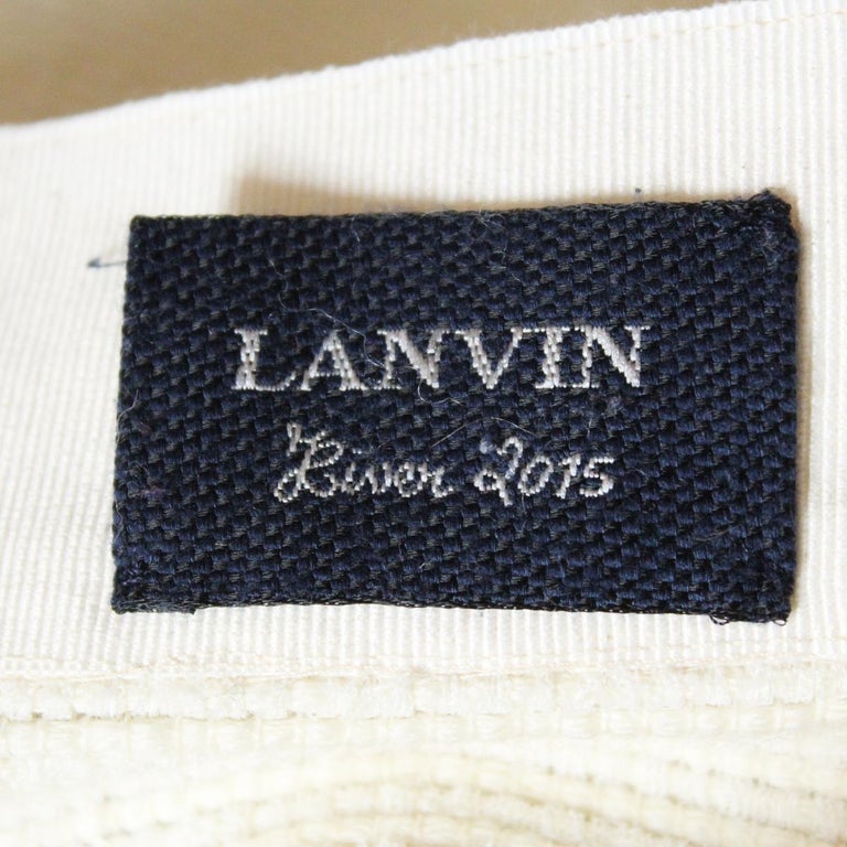 Lanvin White Wool Skirt 36/40 For Sale at 1stDibs | wool white skirt ...