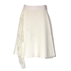Lanvin White Wool Skirt 36/40