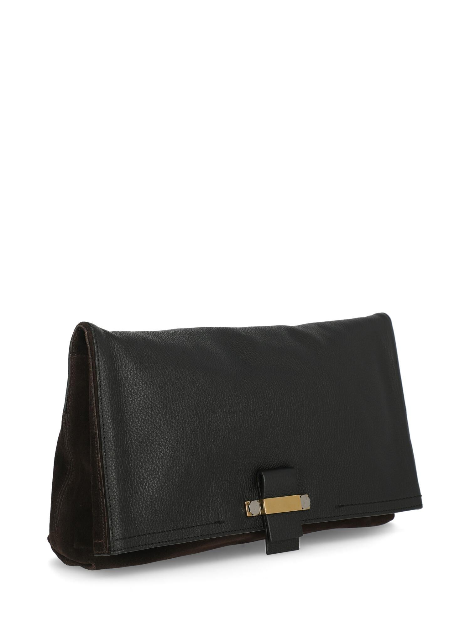 Black Lanvin Woman Handbag  Brown Leather For Sale