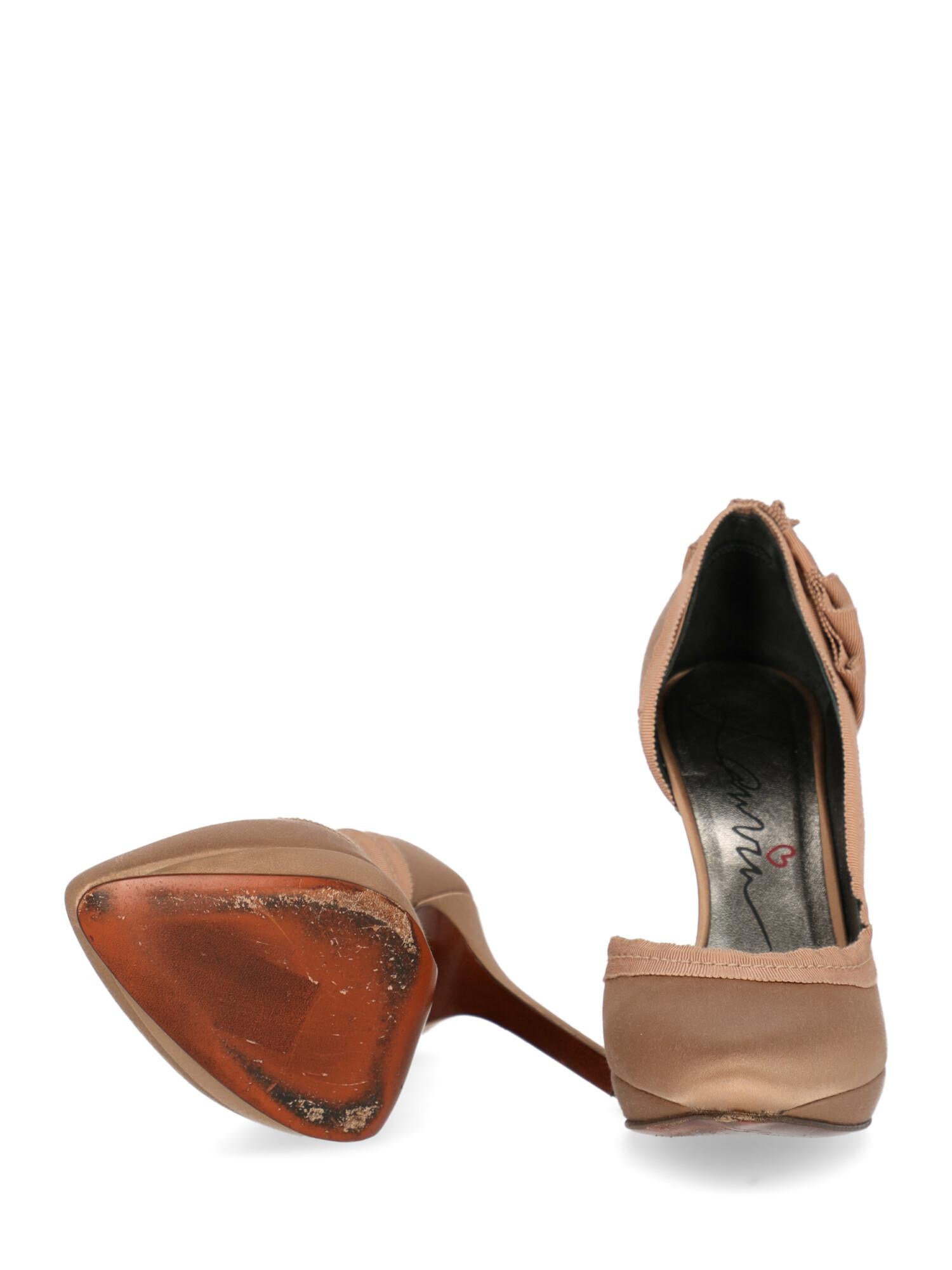 Brown Lanvin Woman Pumps Pink Silk IT 35 For Sale