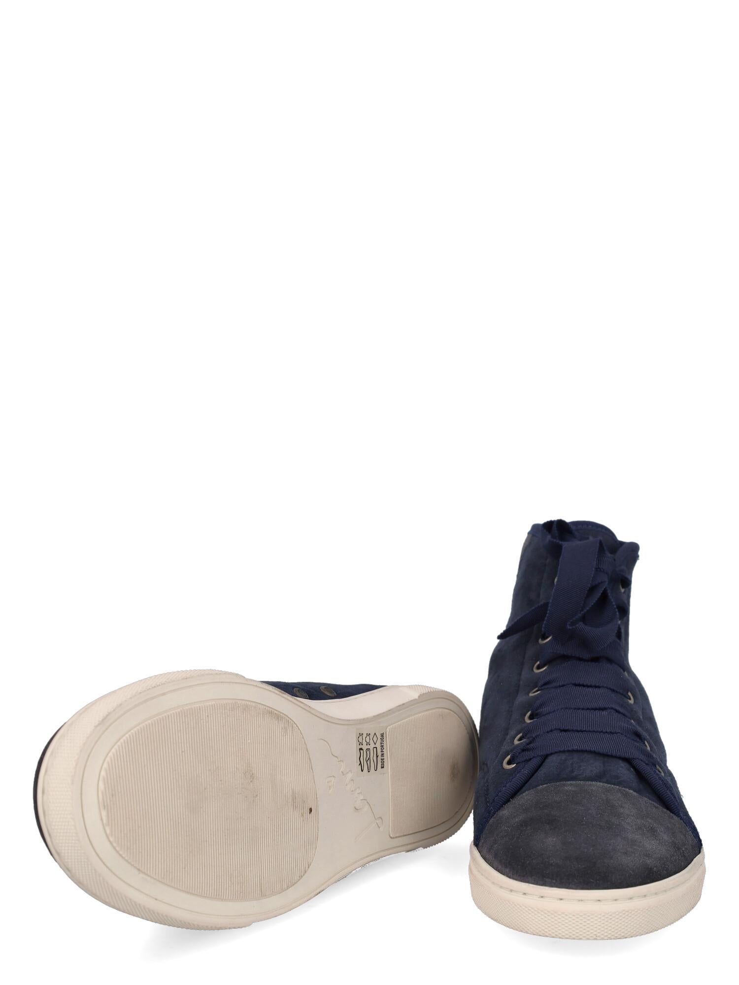 Lanvin Women Sneakers Navy Leather EU 39 In Good Condition For Sale In Milan, IT
