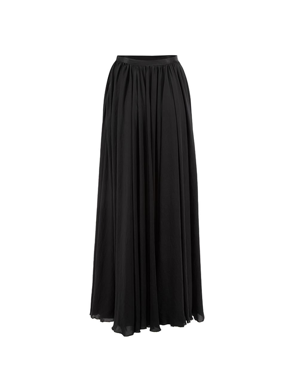 Lanvin Women's Black High Waisted Maxi Skirt In Excellent Condition In London, GB