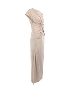 Lanvin Women's Glitter Pink Knot Tie Detail Dress