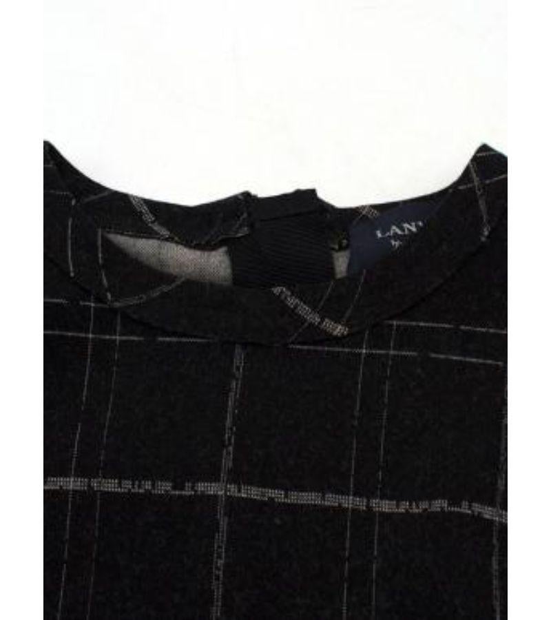 Lanvin Wool-blend Sleeveless Grid Print Dress For Sale 1