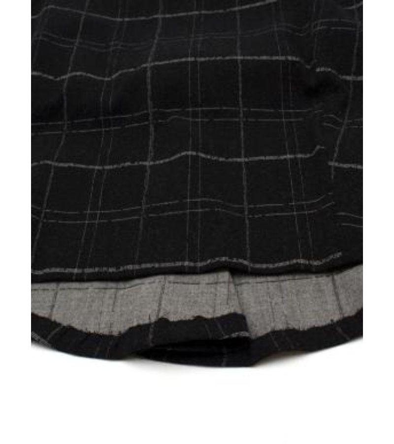 Lanvin Wool-blend Sleeveless Grid Print Dress For Sale 3
