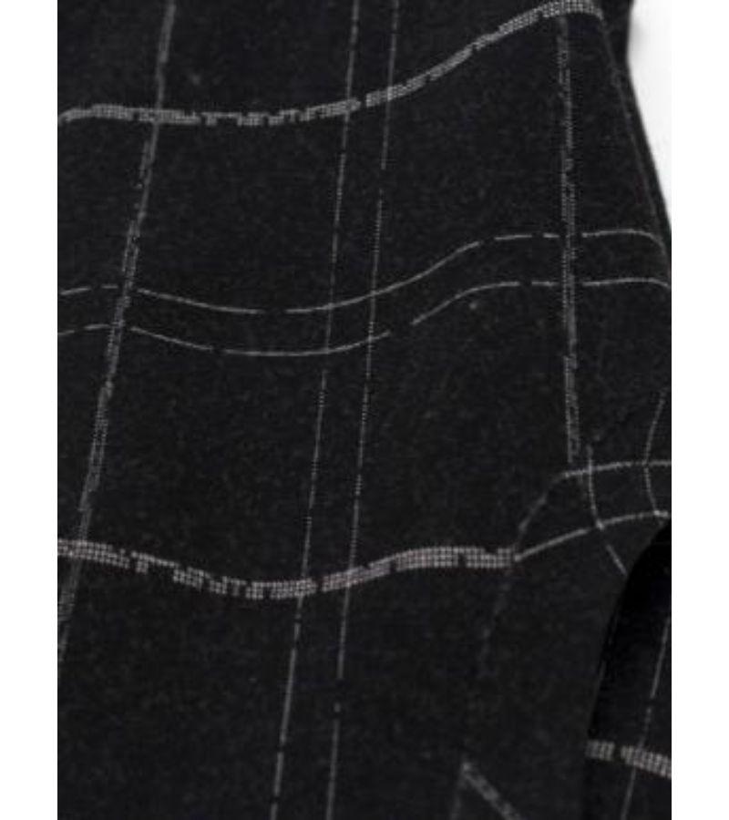 Lanvin Wool-blend Sleeveless Grid Print Dress For Sale 4