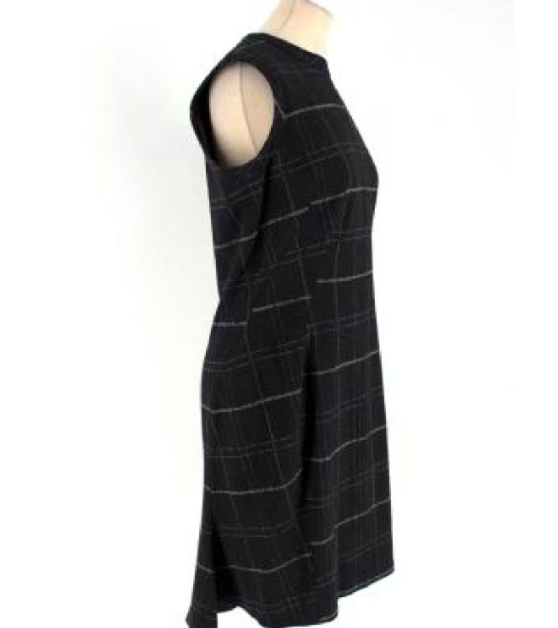 Lanvin Wool-blend Sleeveless Grid Print Dress For Sale 5