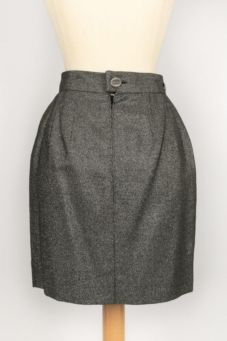 Gray Lanvin Wool Skirt Fall, 1989 For Sale