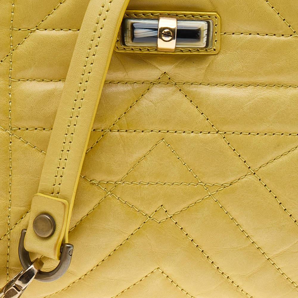 Lanvin Yellow Quilted Leather Happy Pocket Crossbody Bag 4