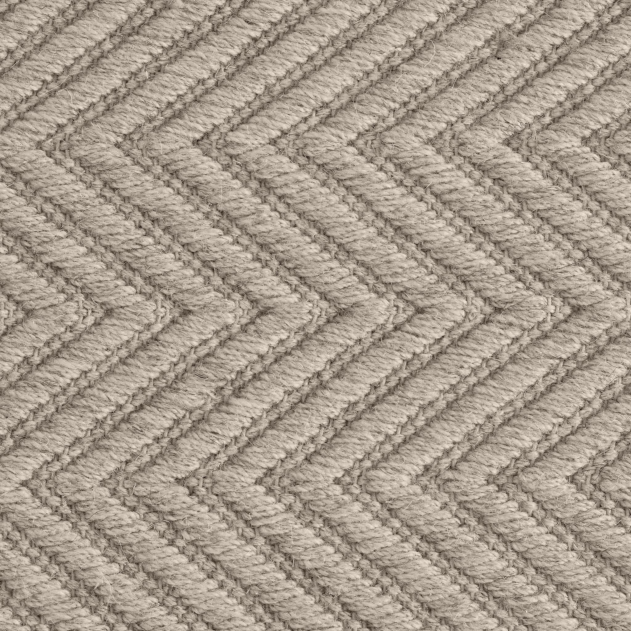 Lana Tappeto Lanx 8x10ft in lana grigia naturale con disegno chevron, tessuto a mano di lusso in vendita