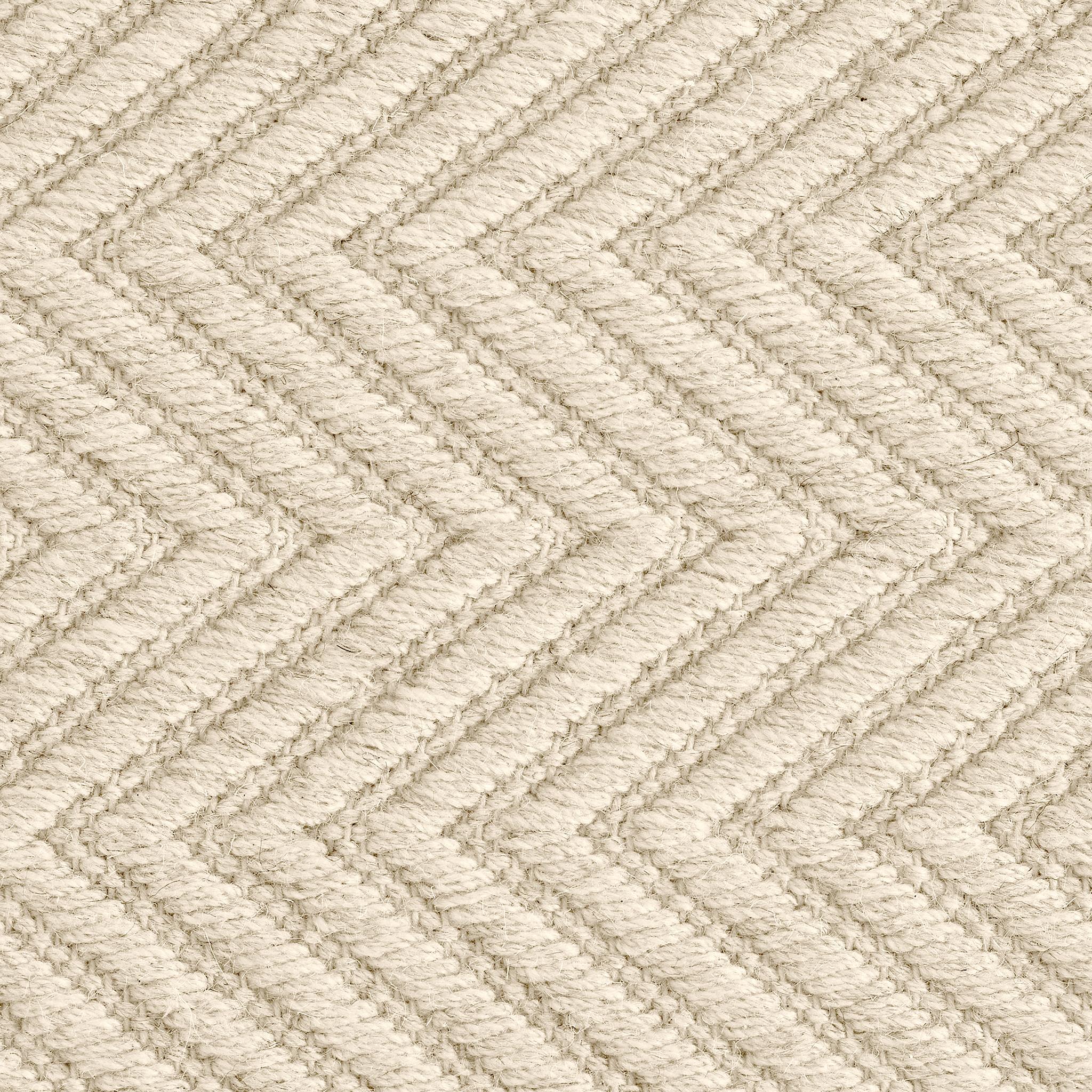 Lana Lanx 8x10ft in lana avorio naturale con disegno chevron, tappeto di lusso tessuto a mano in vendita