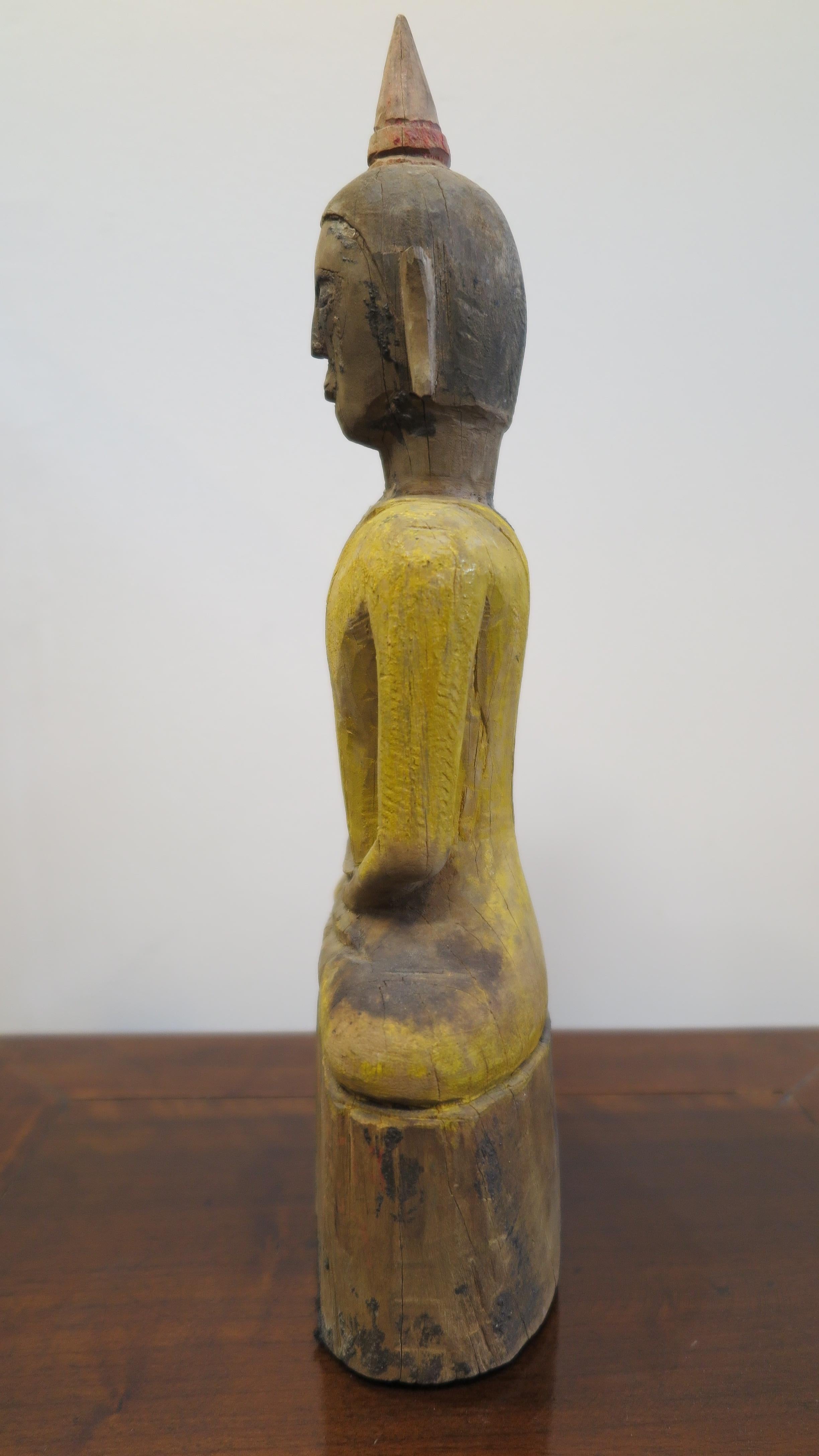 Carved Laos Buddha Statue 19th century  For Sale