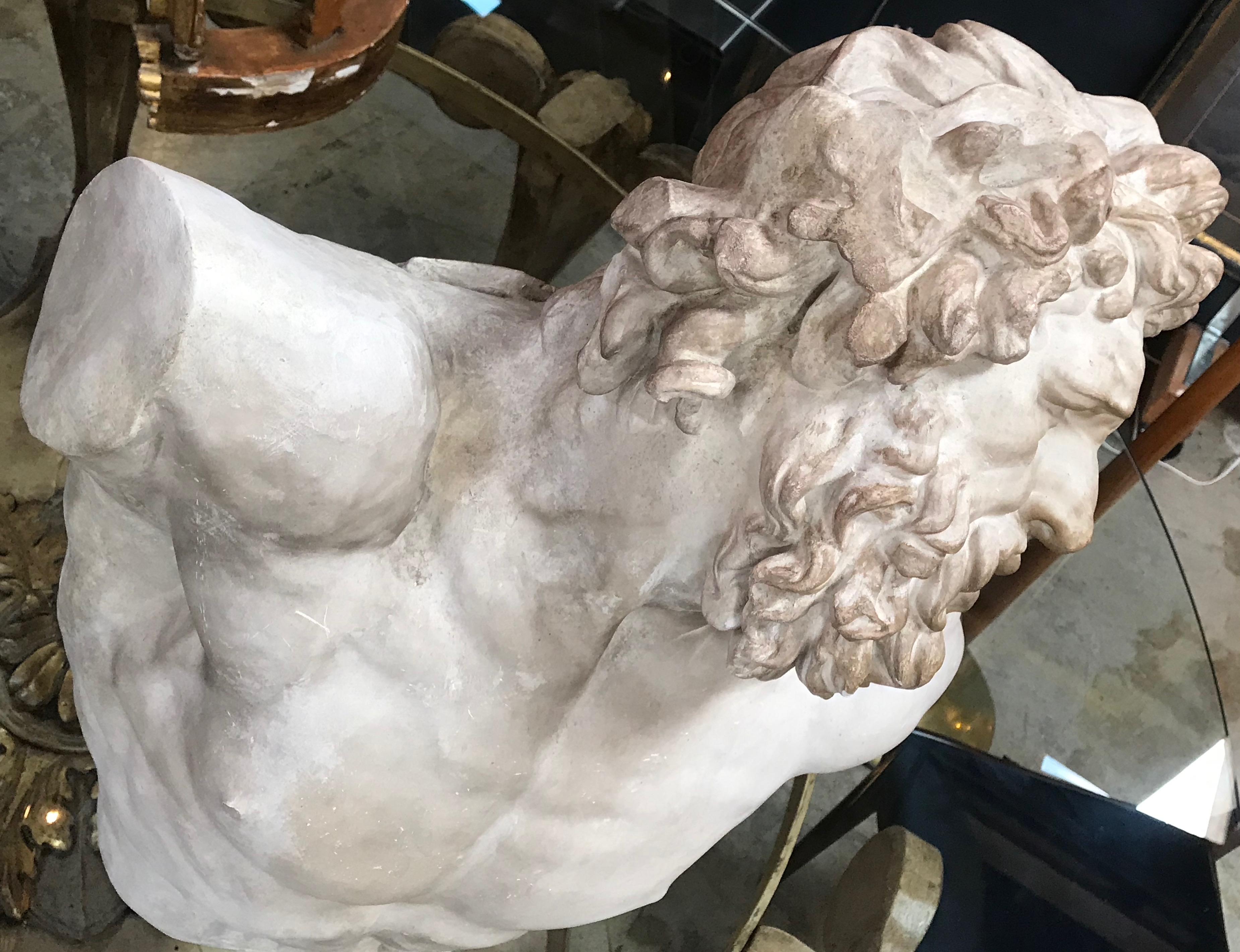 Laocoon, Plaster Bust, Copy in Scale 1/1 In Excellent Condition In Los Angeles, CA